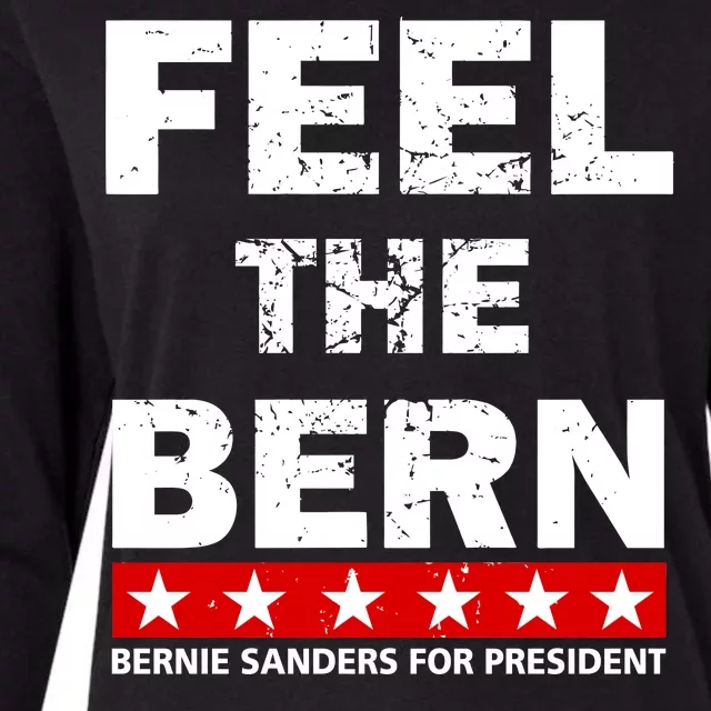 Feel The Bern Bernie Sanders Womens Cotton Relaxed Long Sleeve T-Shirt