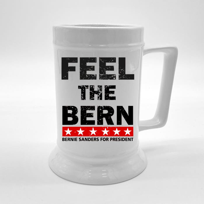 Feel The Bern Bernie Sanders Front & Back Beer Stein