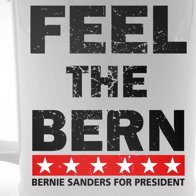 Feel The Bern Bernie Sanders Front & Back Beer Stein