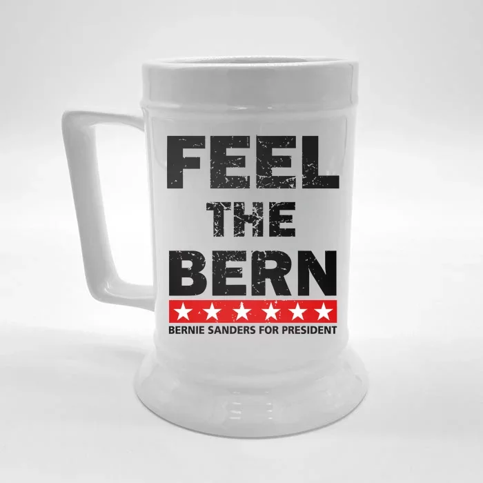 Feel The Bern Bernie Sanders Front & Back Beer Stein