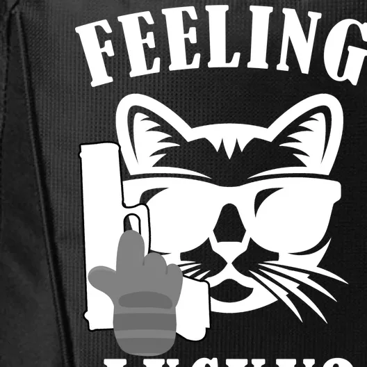 Feeling Luck Cat With Pistol Gun City Backpack