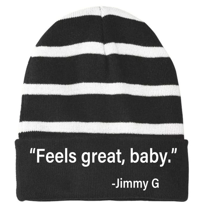 Feels Great Baby Jimmy G Football San Francisco Striped Beanie with Solid Band