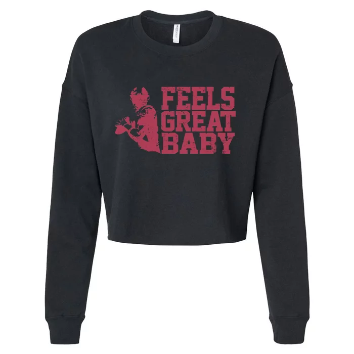 Feels Great Baby Jimmy G Football Vintage Cropped Pullover Crew