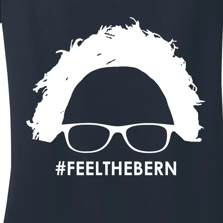 #feelthebern Feel The Bern Bernie Sanders Women's V-Neck T-Shirt