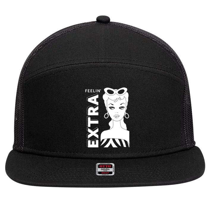 Feelin Extra 7 Panel Mesh Trucker Snapback Hat