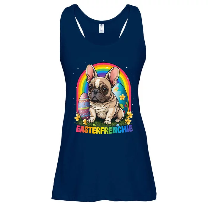 Funny Easter French Bulldog Easterfrenchie Cute Frenchie Dog Ladies Essential Flowy Tank