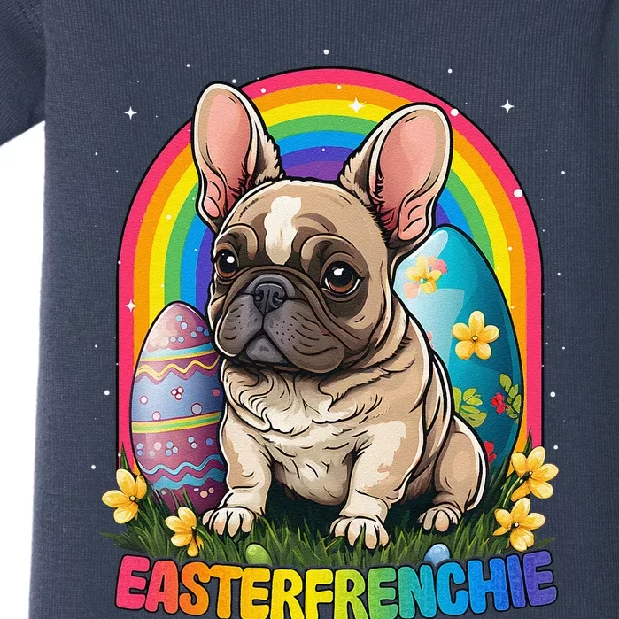 Funny Easter French Bulldog Easterfrenchie Cute Frenchie Dog Baby Bodysuit