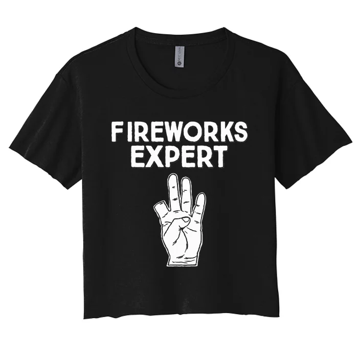 Fireworks Expert Funny Fireworks Expert Women's Crop Top Tee