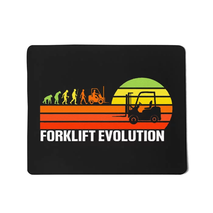 Forklift Evolution Funny Forklift Driver Operator Mousepad