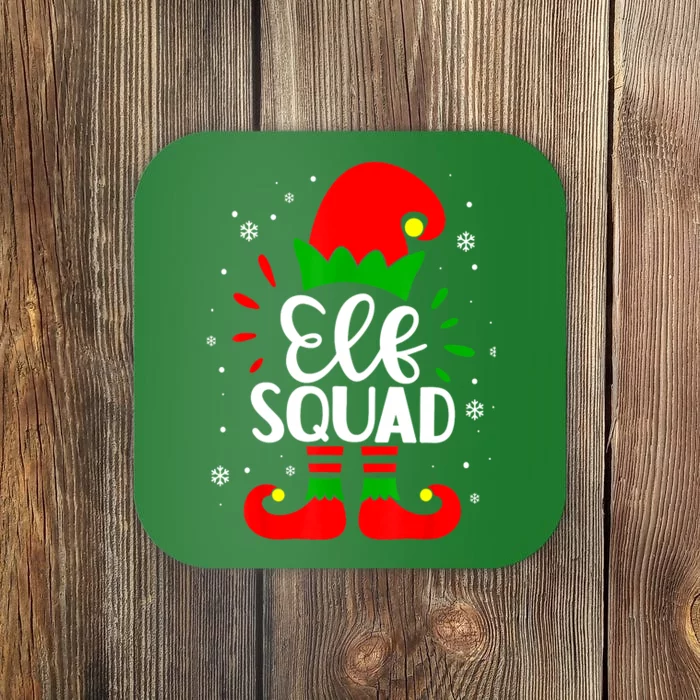 Funny Elf Family Christmas Elf Squad Matching Pajamas Xmas Gift Coaster