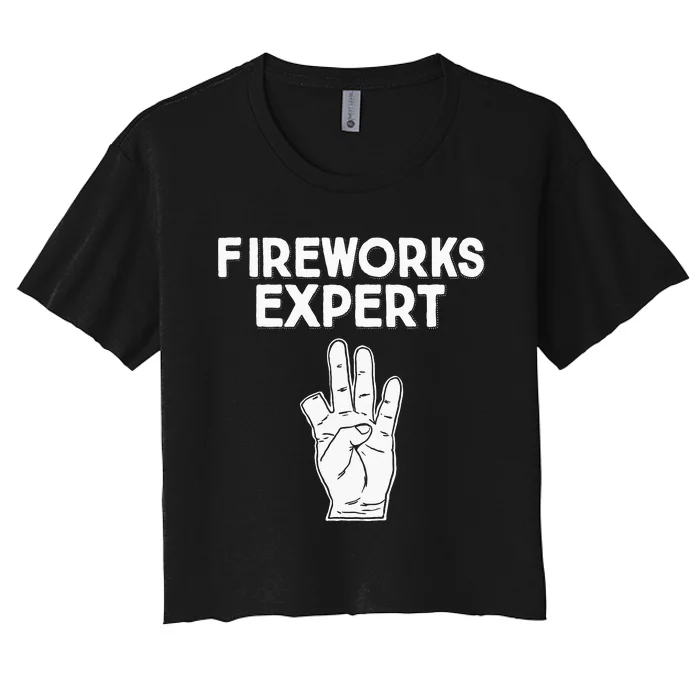 Fireworks Expert funny Fireworks Expert Women's Crop Top Tee