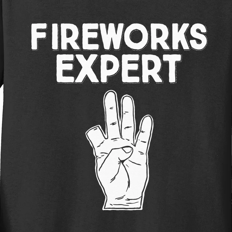 Fireworks Expert funny Fireworks Expert Kids Long Sleeve Shirt