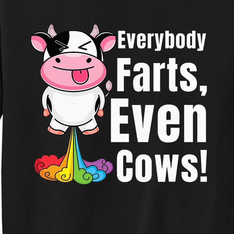 funny Everybody Farts Rainbow Farting Cow Sweatshirt