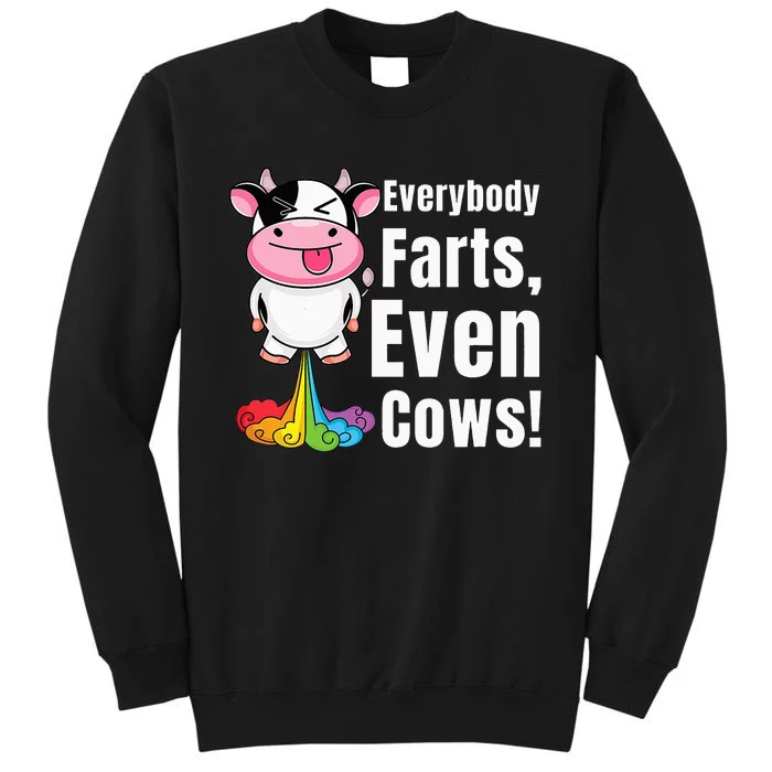 funny Everybody Farts Rainbow Farting Cow Sweatshirt