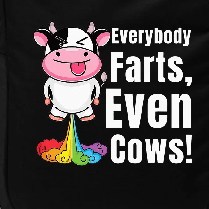 funny Everybody Farts Rainbow Farting Cow Impact Tech Backpack