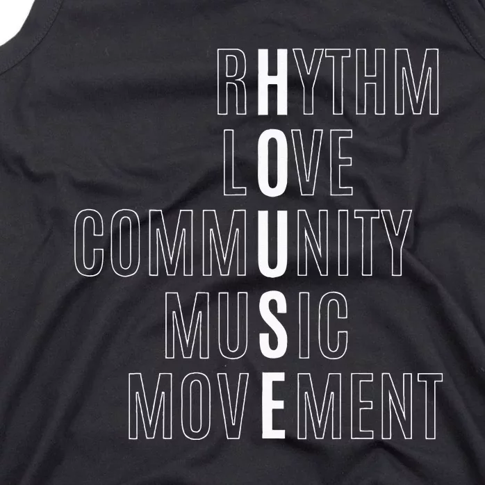 For EDM Fan Raver House Rhythm Love Music Tank Top