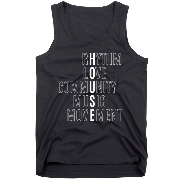 For EDM Fan Raver House Rhythm Love Music Tank Top