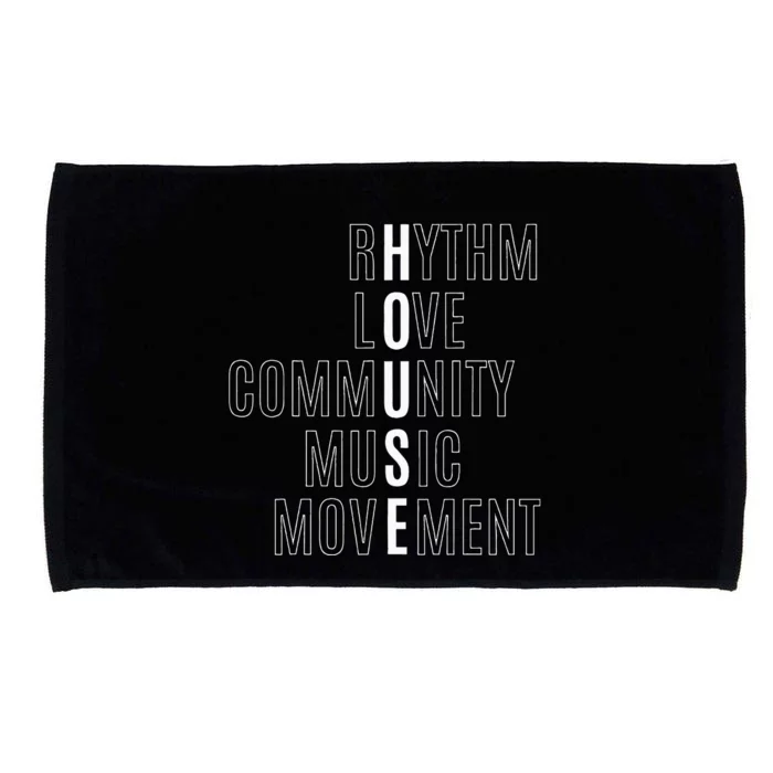 For EDM Fan Raver House Rhythm Love Music Microfiber Hand Towel