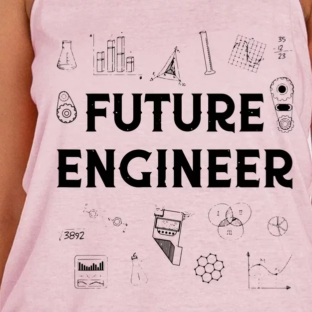 Future Engineer Funny Men Women Engineering Student Gifts Women's Knotted Racerback Tank