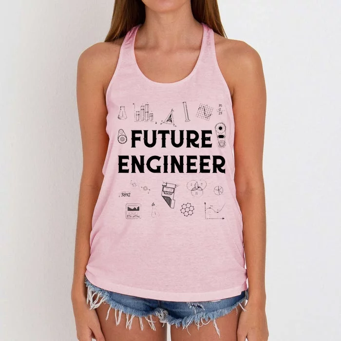 Future Engineer Funny Men Women Engineering Student Gifts Women's Knotted Racerback Tank