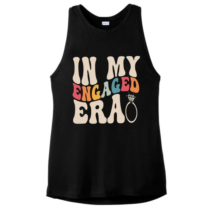 Funny Engagement Fiance In My Engaged Era Bachelorette Party Ladies Tri-Blend Wicking Tank