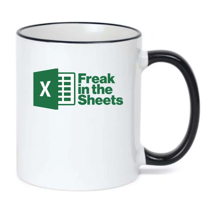 Funny Excel Freak In The Sheets Black Color Changing Mug