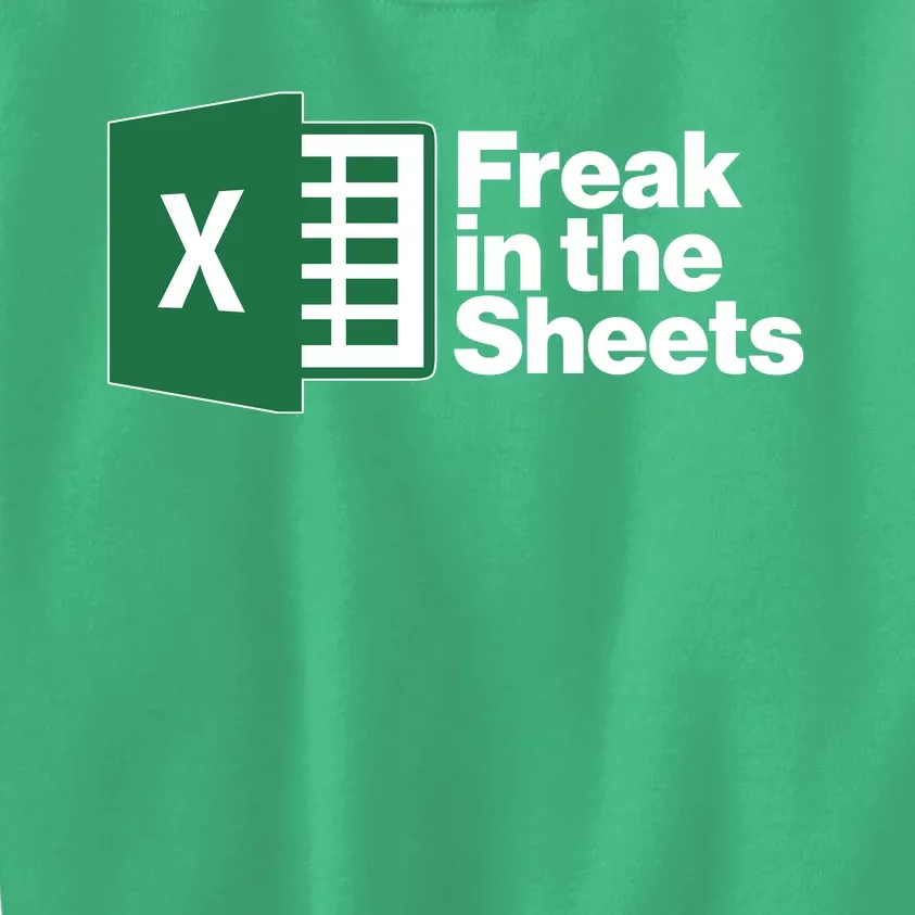 Funny Excel Freak In The Sheets Kids Sweatshirt