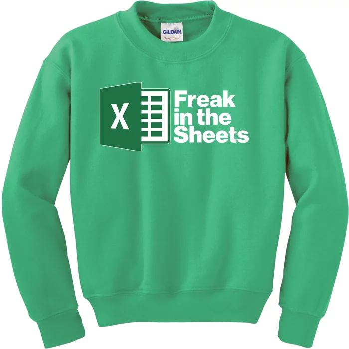 Funny Excel Freak In The Sheets Kids Sweatshirt