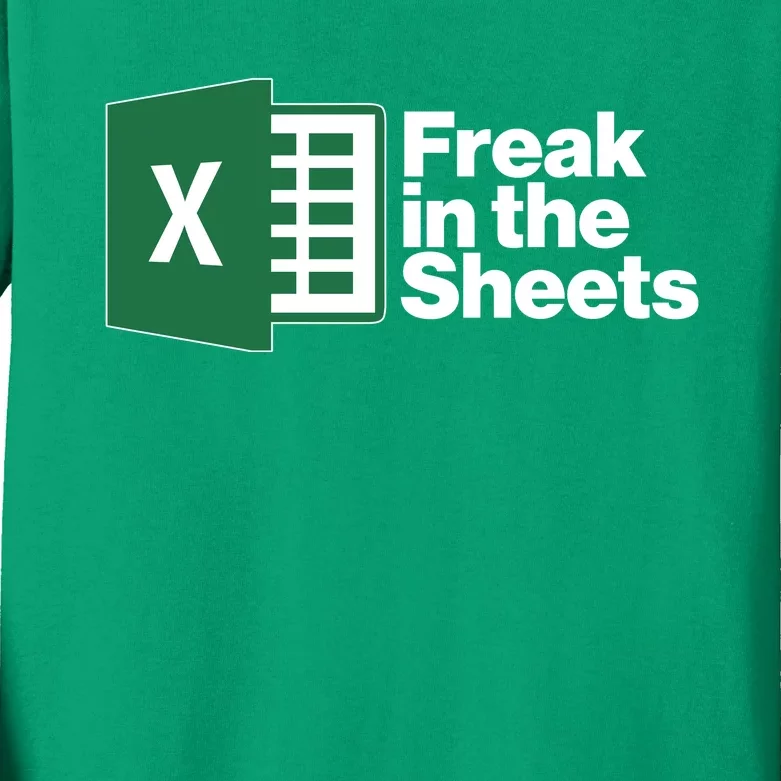 Funny Excel Freak In The Sheets Kids Long Sleeve Shirt