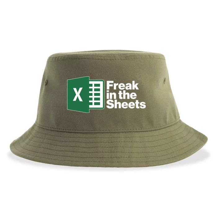 Funny Excel Freak In The Sheets Sustainable Bucket Hat