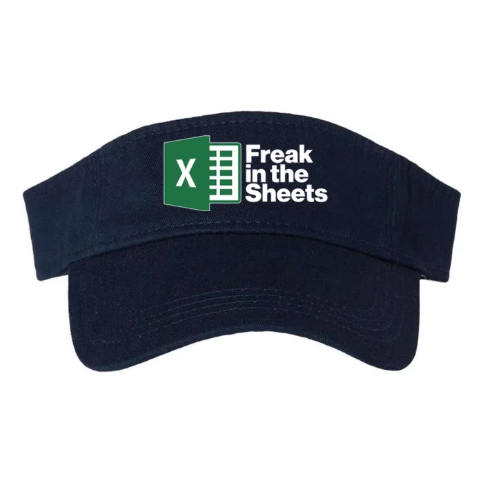 Funny Excel Freak In The Sheets Valucap Bio-Washed Visor