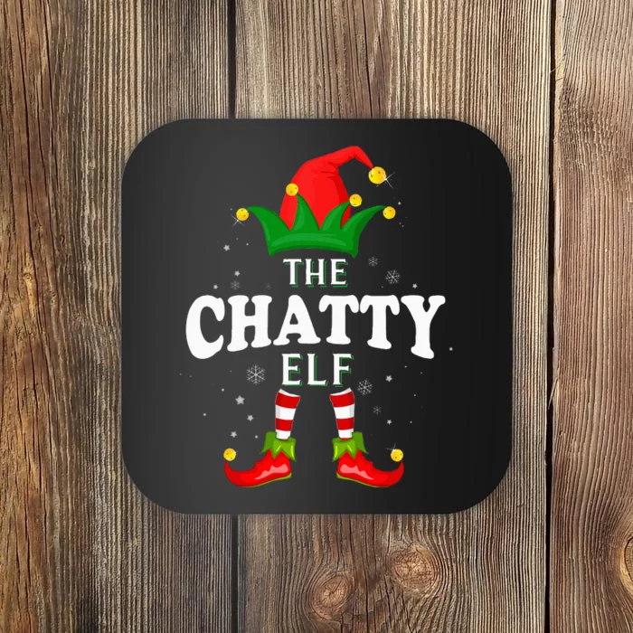 Festive Elf Family Matching Christmas Pajama Set Coaster