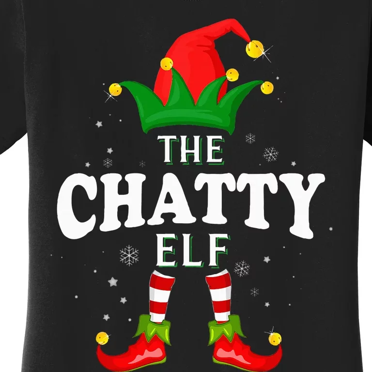 Festive Elf Family Matching Christmas Pajama Set Women's T-Shirt