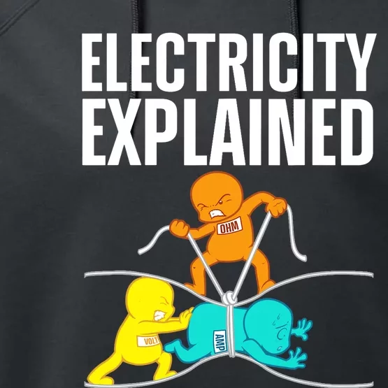 Funny Electrician For Electricity Engineer Nerd Performance Fleece Hoodie