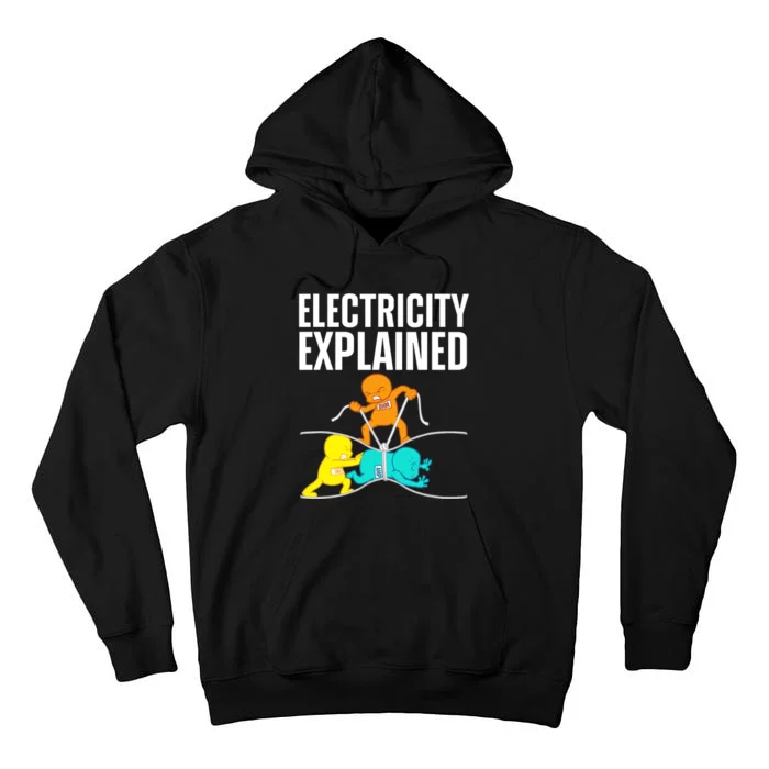 Funny Electrician For Electricity Engineer Nerd Tall Hoodie