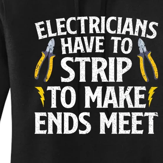 Funny Electrician For Men Women Electrician Electrical Tools Women's Pullover Hoodie