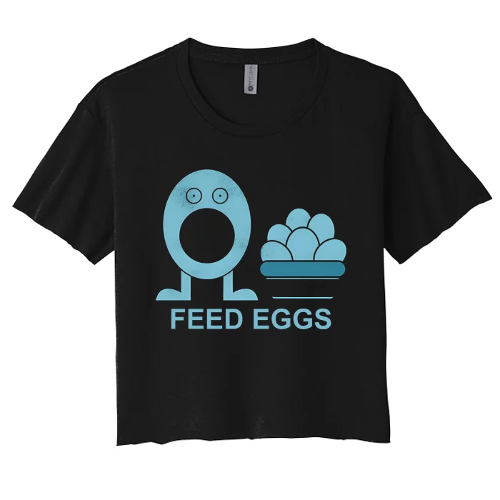 Feed Eggs Women's Crop Top Tee