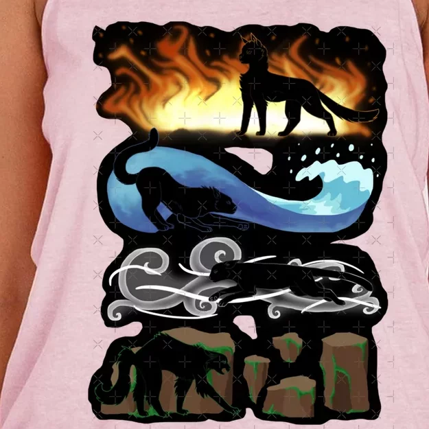 Four Elements Women's Knotted Racerback Tank