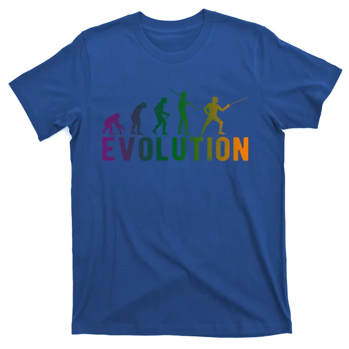 Fencing Evolution Funny Vintage Gift T-Shirt