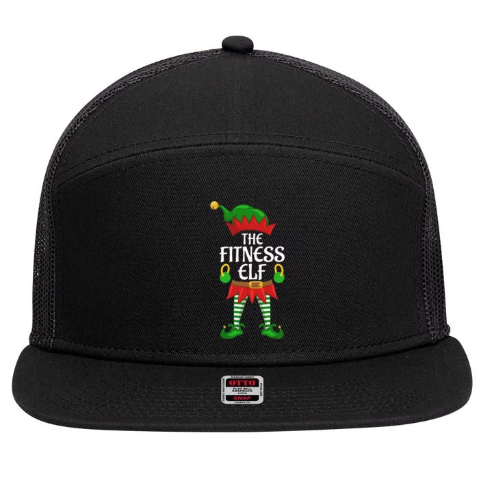 Fitness Elf Family Matching Group Christmas Party 7 Panel Mesh Trucker Snapback Hat