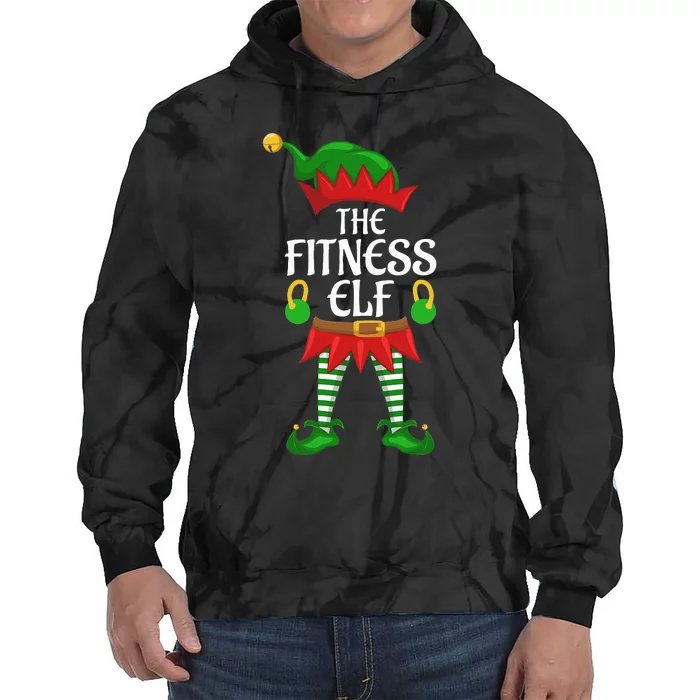 Fitness Elf Family Matching Group Christmas Party Tie Dye Hoodie