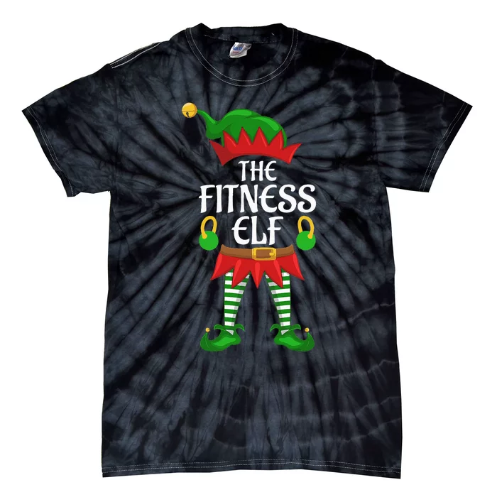 Fitness Elf Family Matching Group Christmas Party Tie-Dye T-Shirt