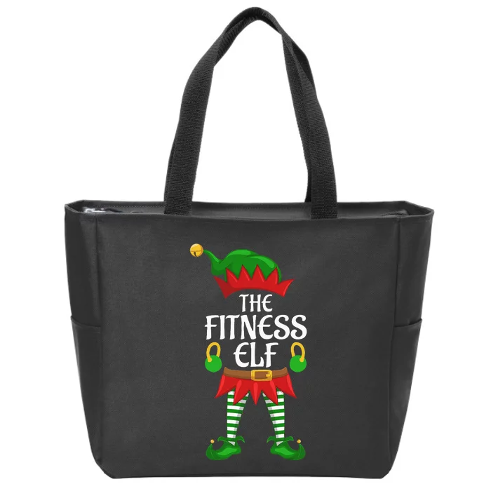 Fitness Elf Family Matching Group Christmas Party Zip Tote Bag