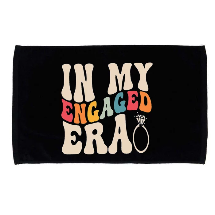 Funny Engagement Fiance In My Engaged Era Bachelorette Party Microfiber Hand Towel