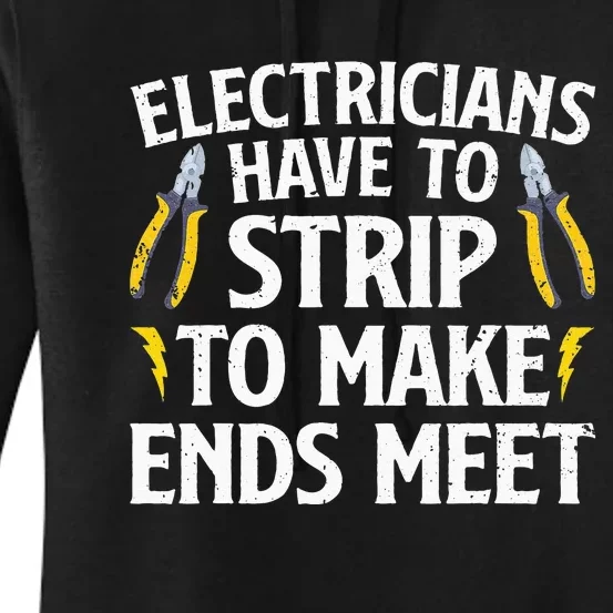 Funny Electrician For Wo Electrician Electrical Women's Pullover Hoodie