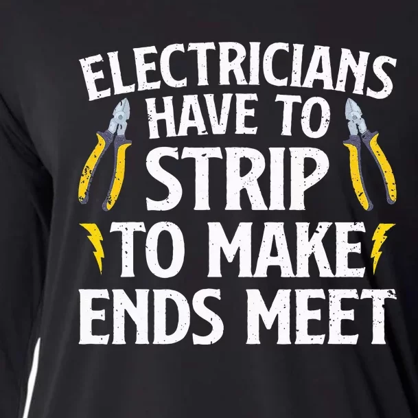 Funny Electrician For Wo Electrician Electrical Cooling Performance Long Sleeve Crew