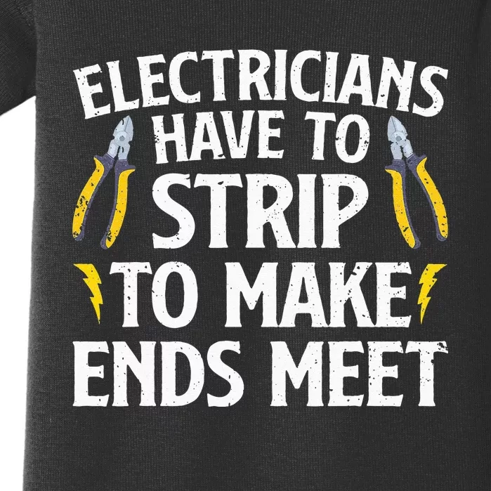 Funny Electrician For Wo Electrician Electrical Baby Bodysuit