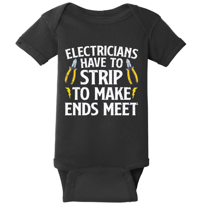 Funny Electrician For Wo Electrician Electrical Baby Bodysuit