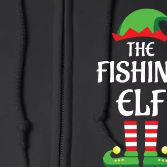 Fishing Elf Family Matching Group Christmas Full Zip Hoodie