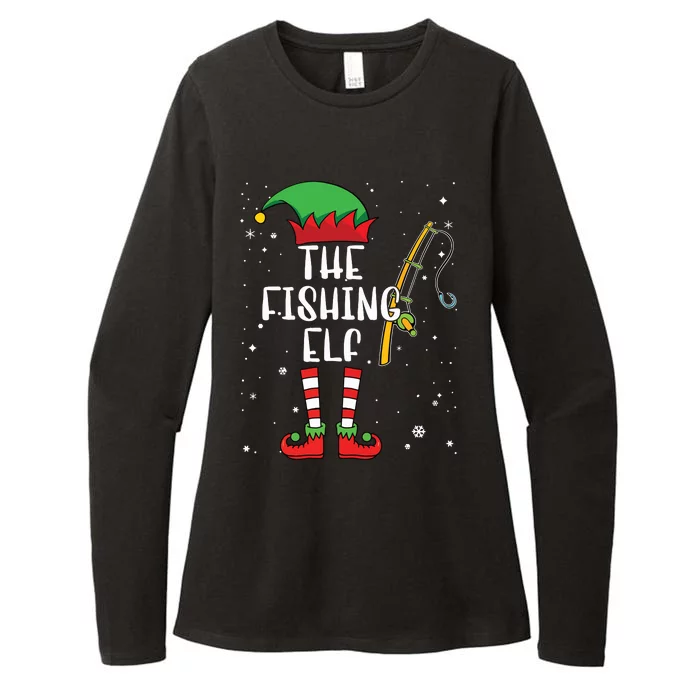 Fishing Elf Family Matching Group Christmas Womens CVC Long Sleeve Shirt